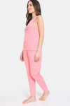 Zivame Disney Knit Cotton Loungewear Set - Flamingo Pink — thumbnail 2